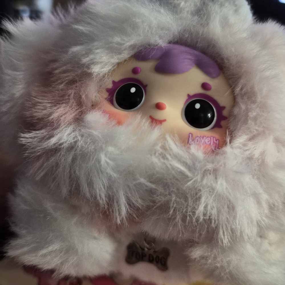 Sanrio Fluffy Doll with Pink and Purple Accents